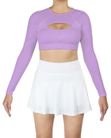 Crew Neck Long Sleeve Crop Top