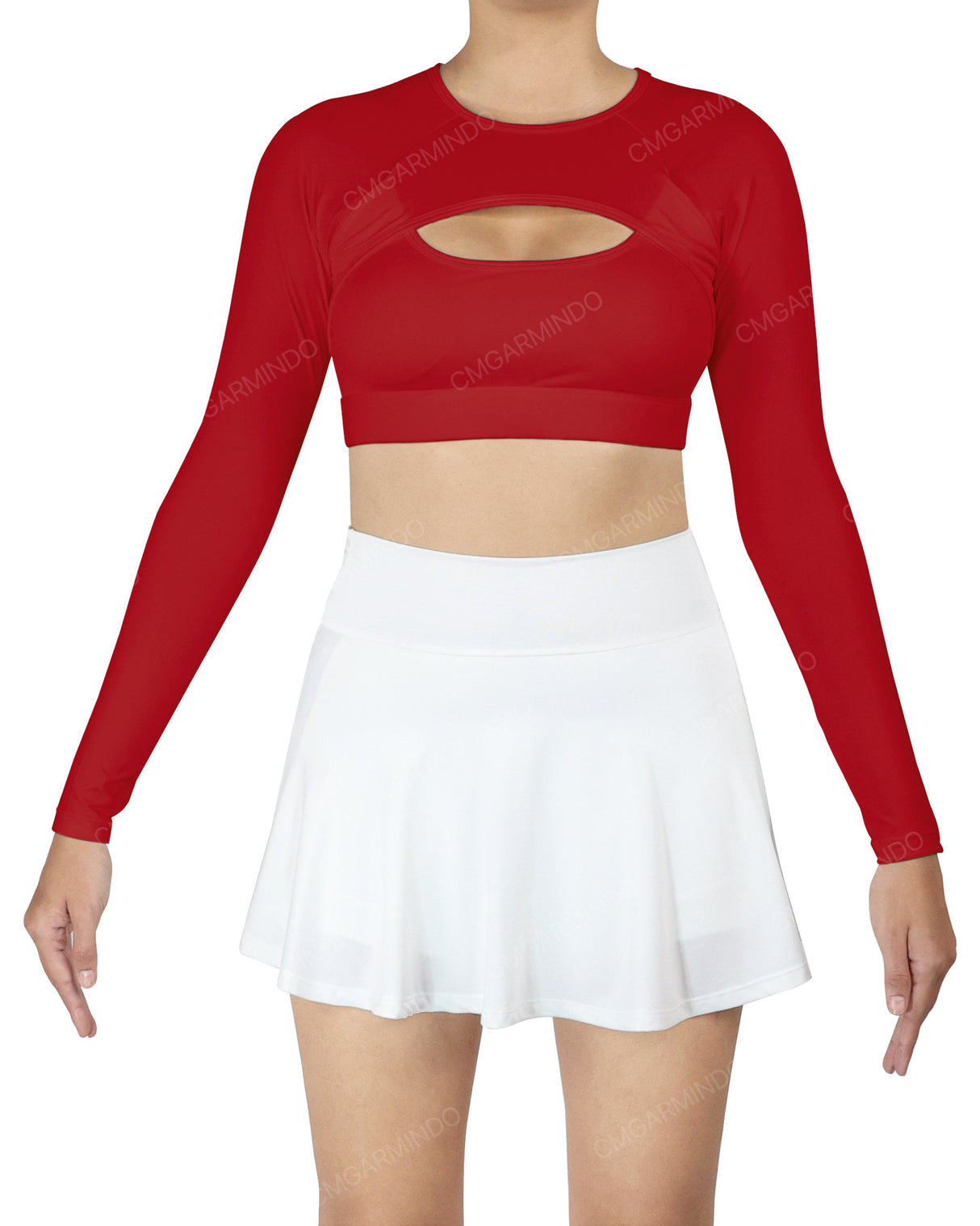 Crew Neck Long Sleeve Crop Top