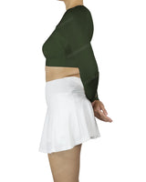 Crew Neck Long Sleeve Crop Top