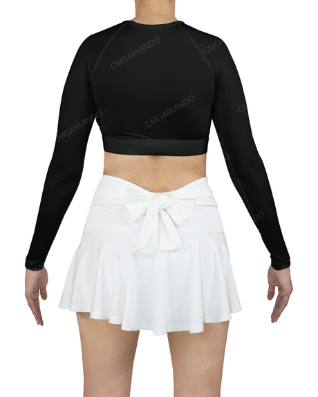 Crew Neck Long Sleeve Crop Top