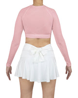 Crew Neck Long Sleeve Crop Top