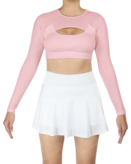 Crew Neck Long Sleeve Crop Top