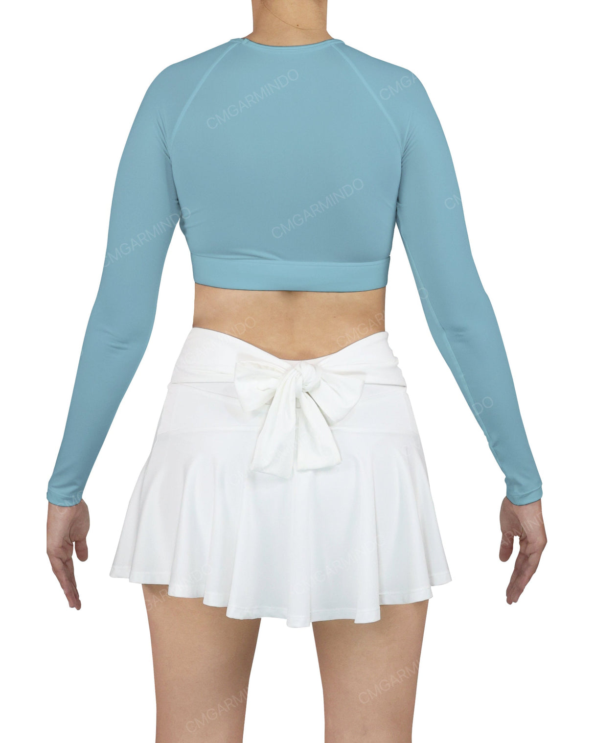 Crew Neck Long Sleeve Crop Top