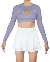 Crew Neck Long Sleeve Crop Top