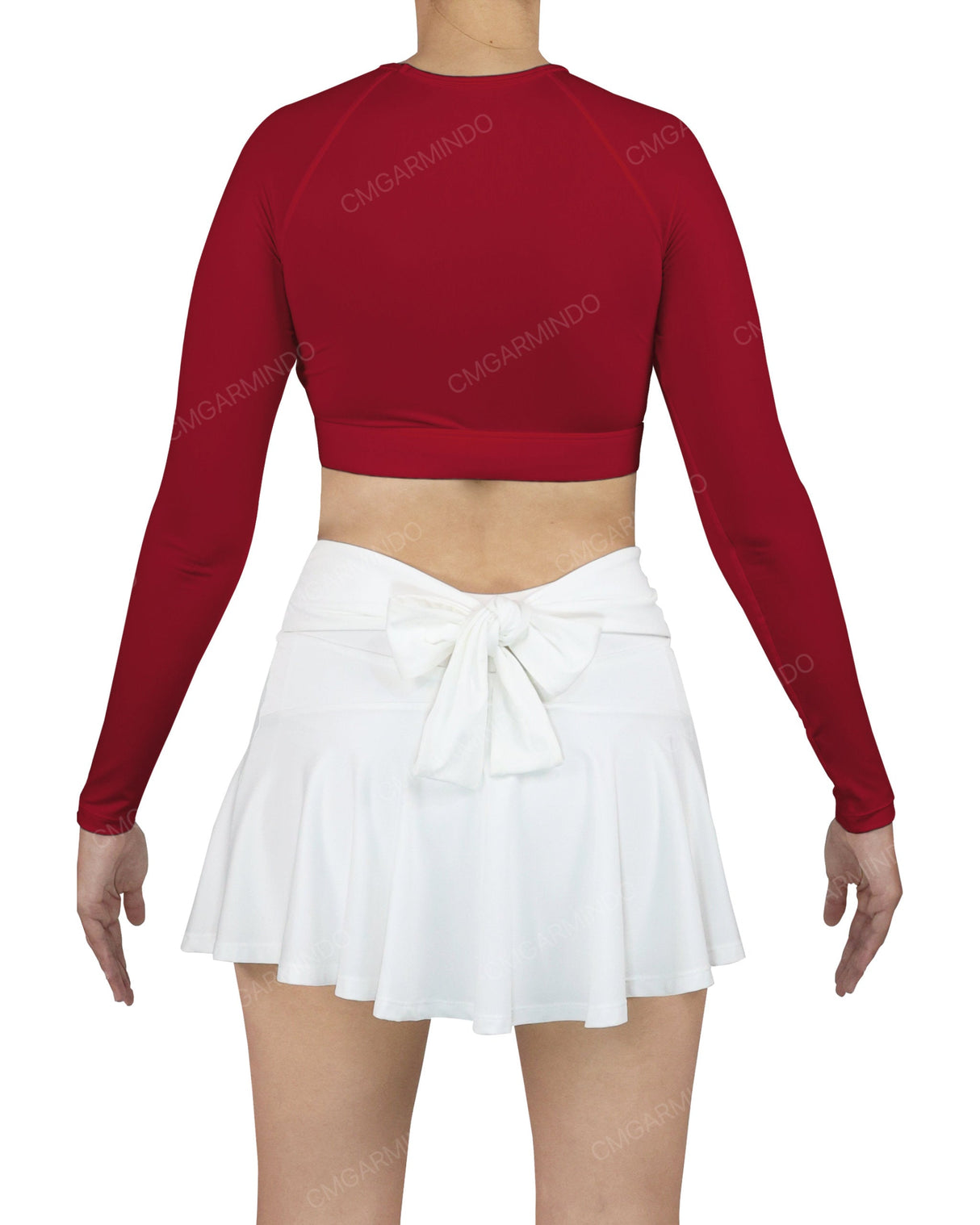 Crew Neck Long Sleeve Crop Top
