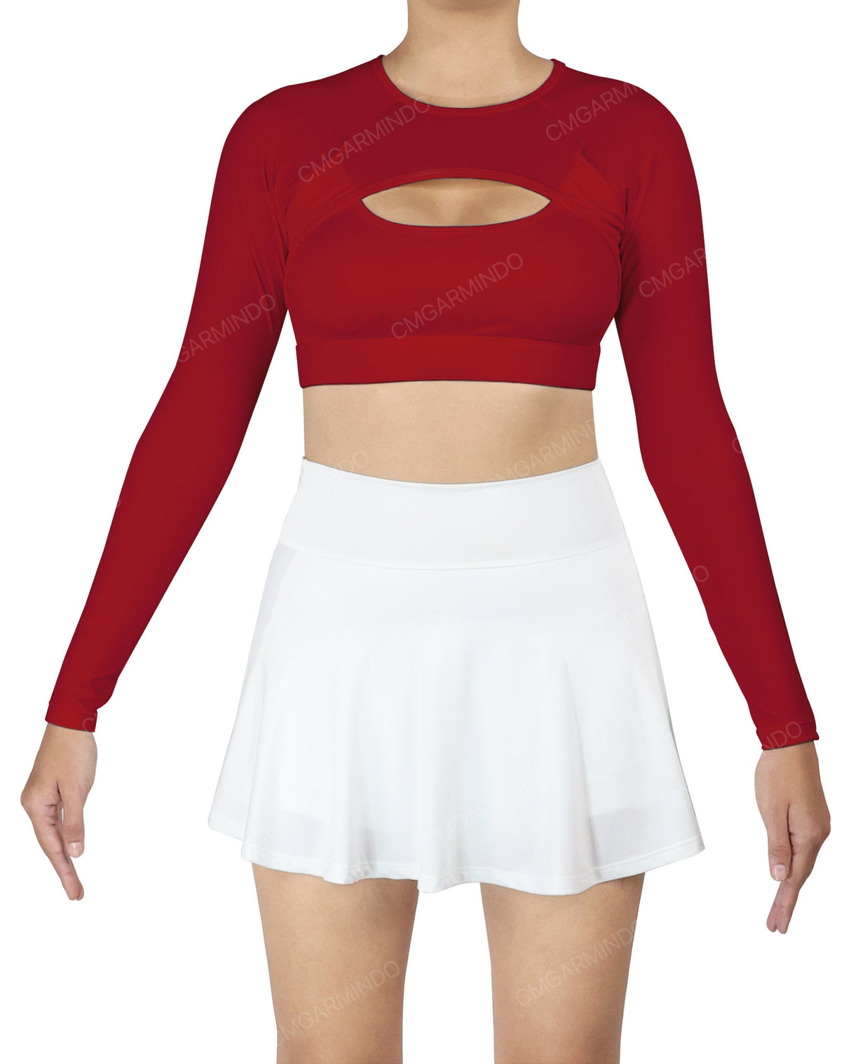 Crew Neck Long Sleeve Crop Top