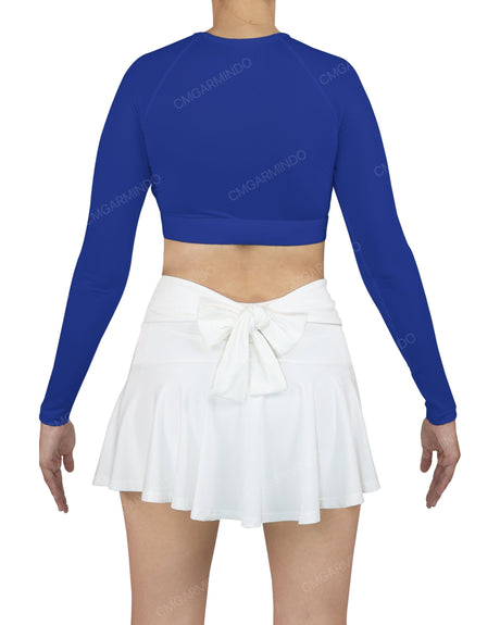 Crew Neck Long Sleeve Crop Top