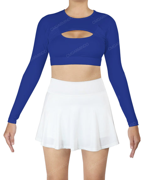 Crew Neck Long Sleeve Crop Top