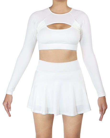 Crew Neck Long Sleeve Crop Top