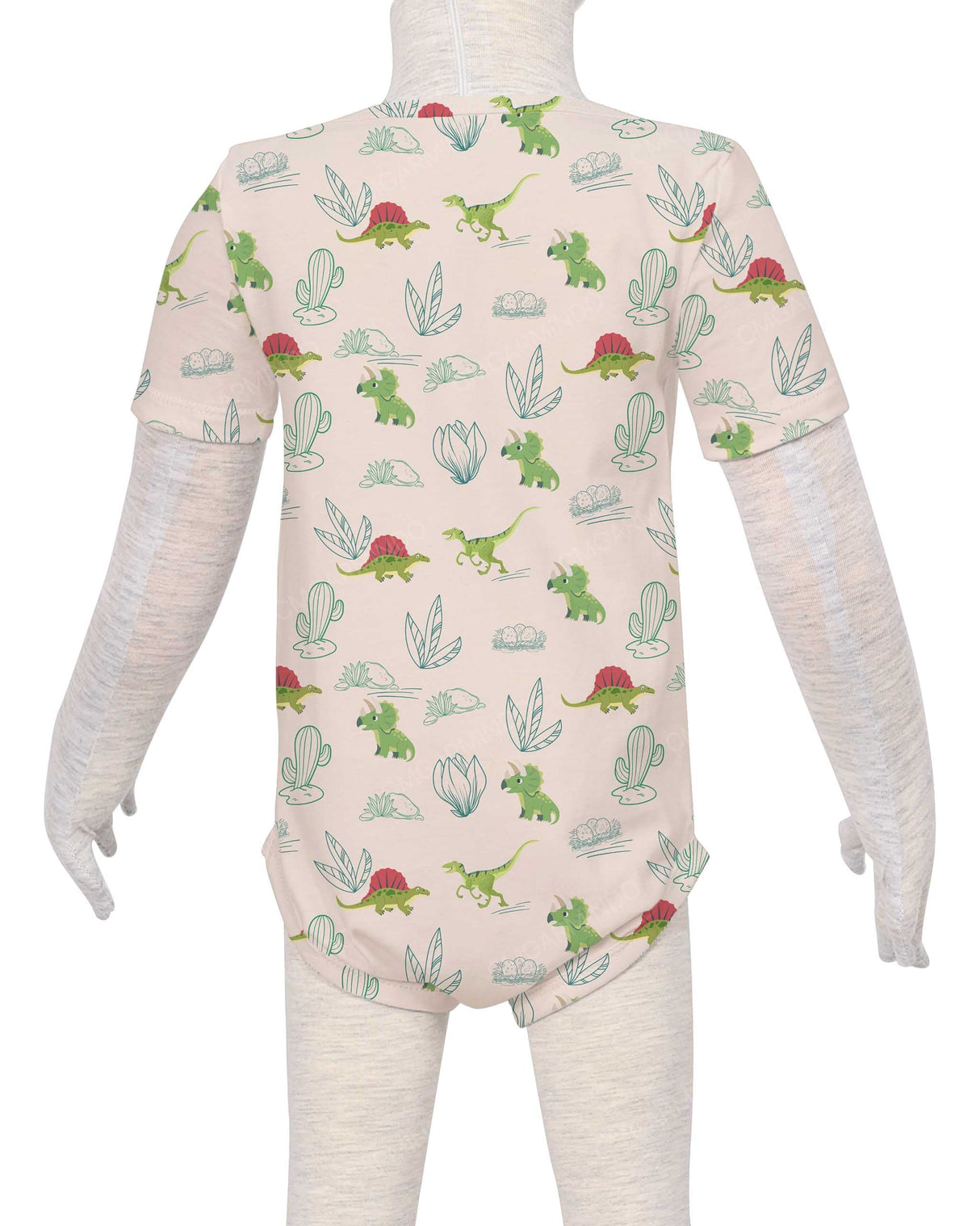 Short Sleeve Envelope Neck Onesie