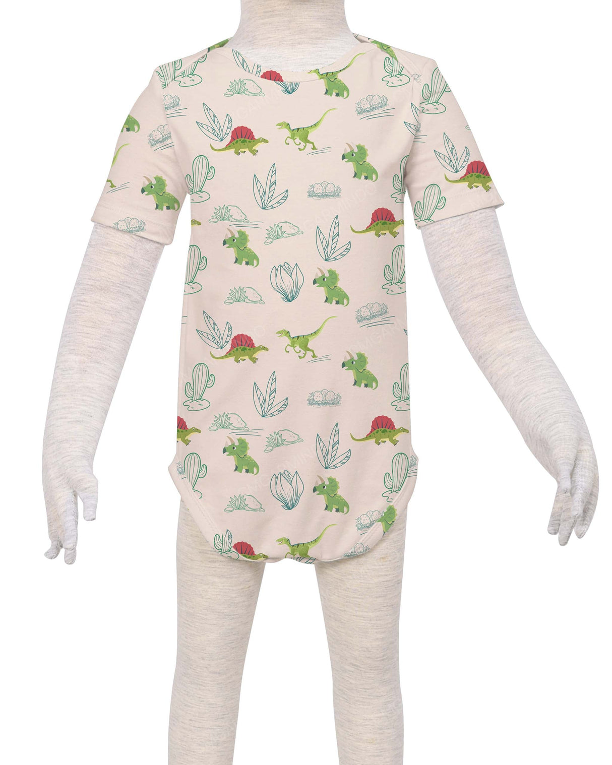 Short Sleeve Envelope Neck Onesie