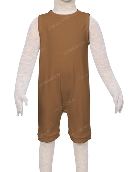 Sleeveless Crew Neck Shorts Romper