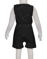 Sleeveless Crew Neck Elastic Waist Shorts Romper