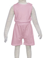 Sleeveless Crew Neck Elastic Waist Shorts Romper