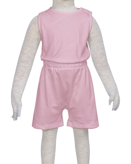 Sleeveless Crew Neck Elastic Waist Shorts Romper