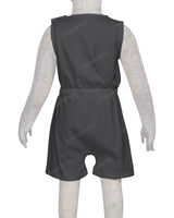 Sleeveless Crew Neck Elastic Waist Shorts Romper