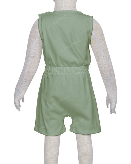 Sleeveless Crew Neck Elastic Waist Shorts Romper