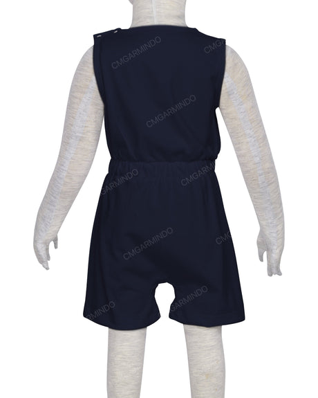 Sleeveless Crew Neck Elastic Waist Shorts Romper