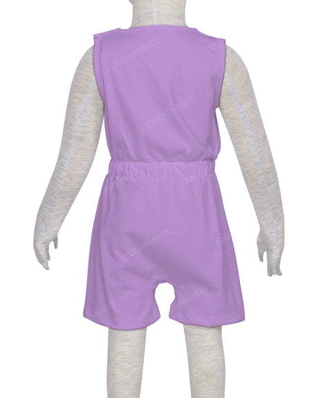 Sleeveless Crew Neck Elastic Waist Shorts Romper