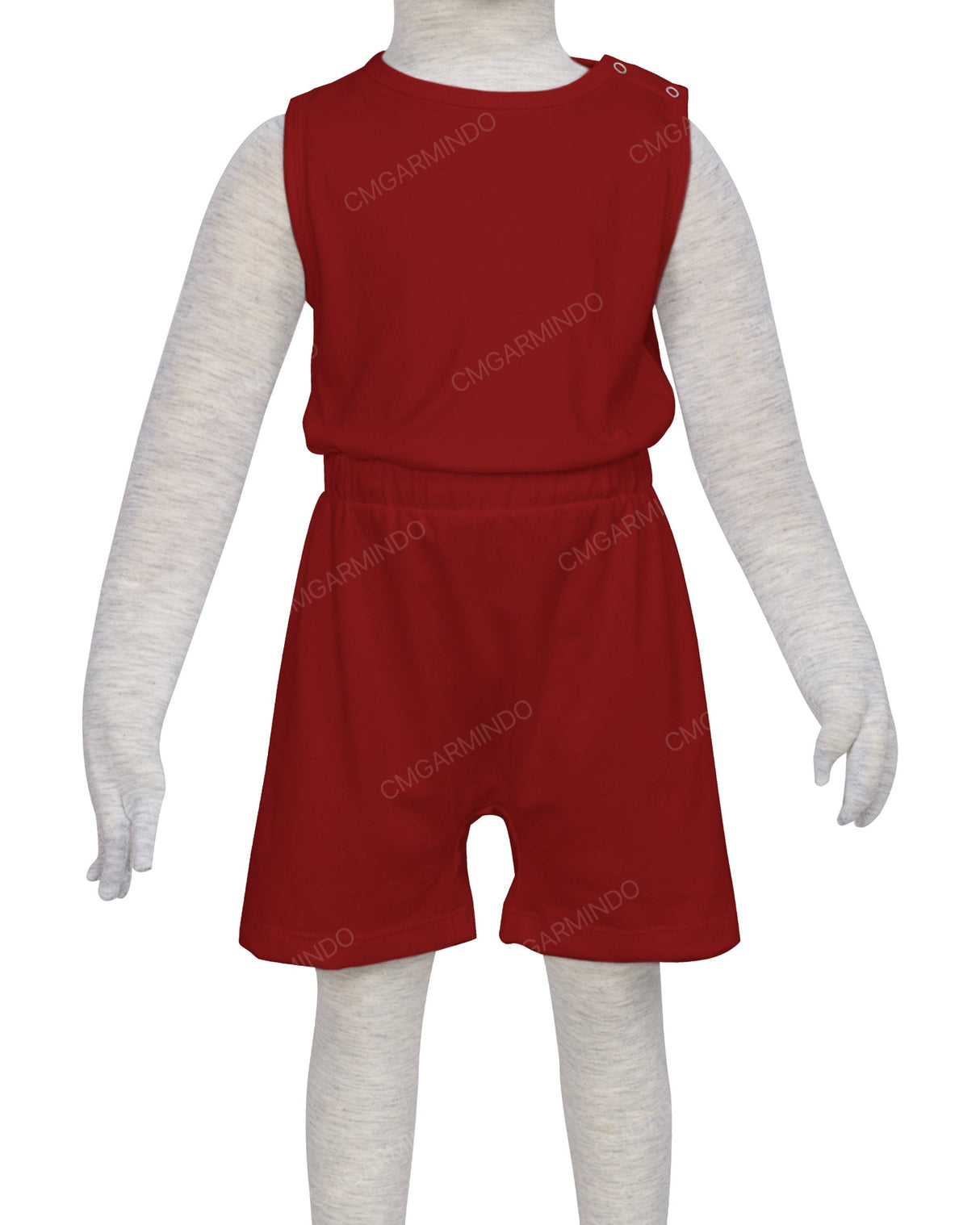 Sleeveless Crew Neck Elastic Waist Shorts Romper
