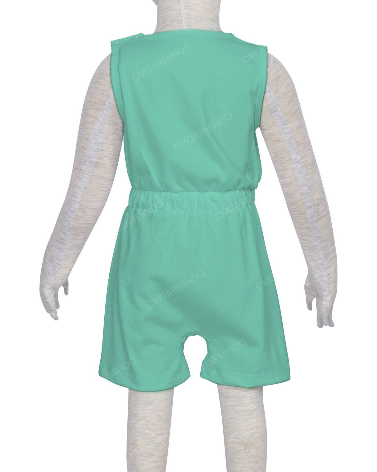 Sleeveless Crew Neck Elastic Waist Shorts Romper