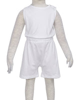 Sleeveless Crew Neck Elastic Waist Shorts Romper