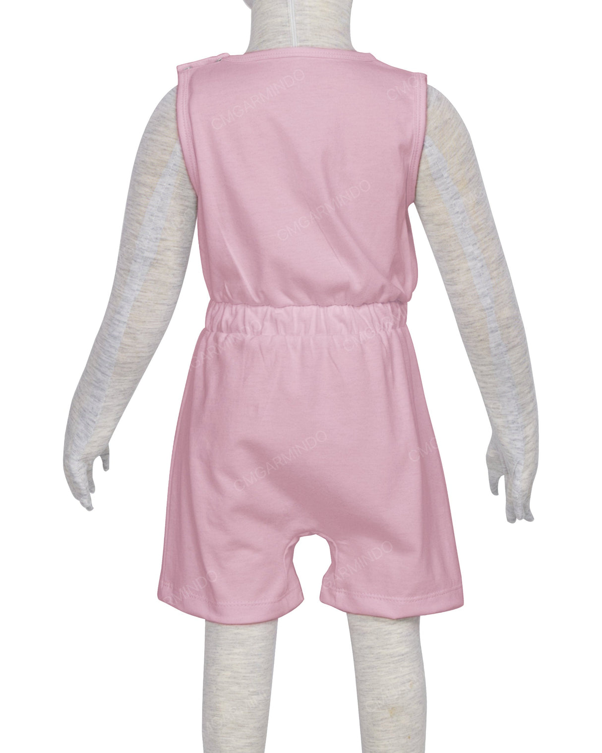 Sleeveless Crew Neck Elastic Waist Shorts Romper