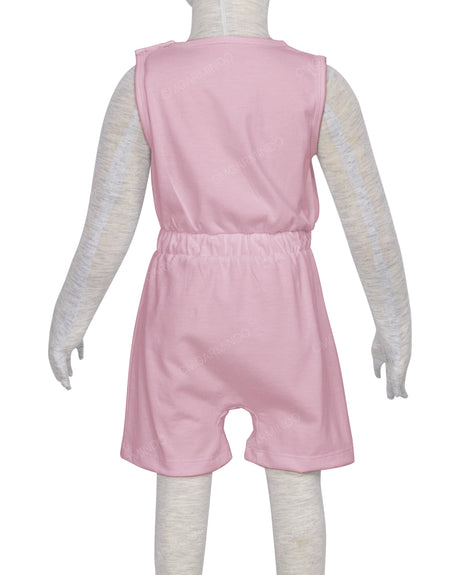 Sleeveless Crew Neck Elastic Waist Shorts Romper