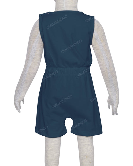 Sleeveless Crew Neck Elastic Waist Shorts Romper