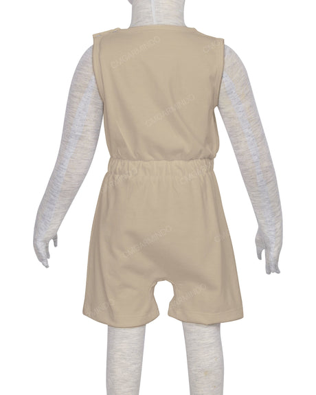 Sleeveless Crew Neck Elastic Waist Shorts Romper