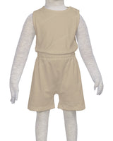 Sleeveless Crew Neck Elastic Waist Shorts Romper