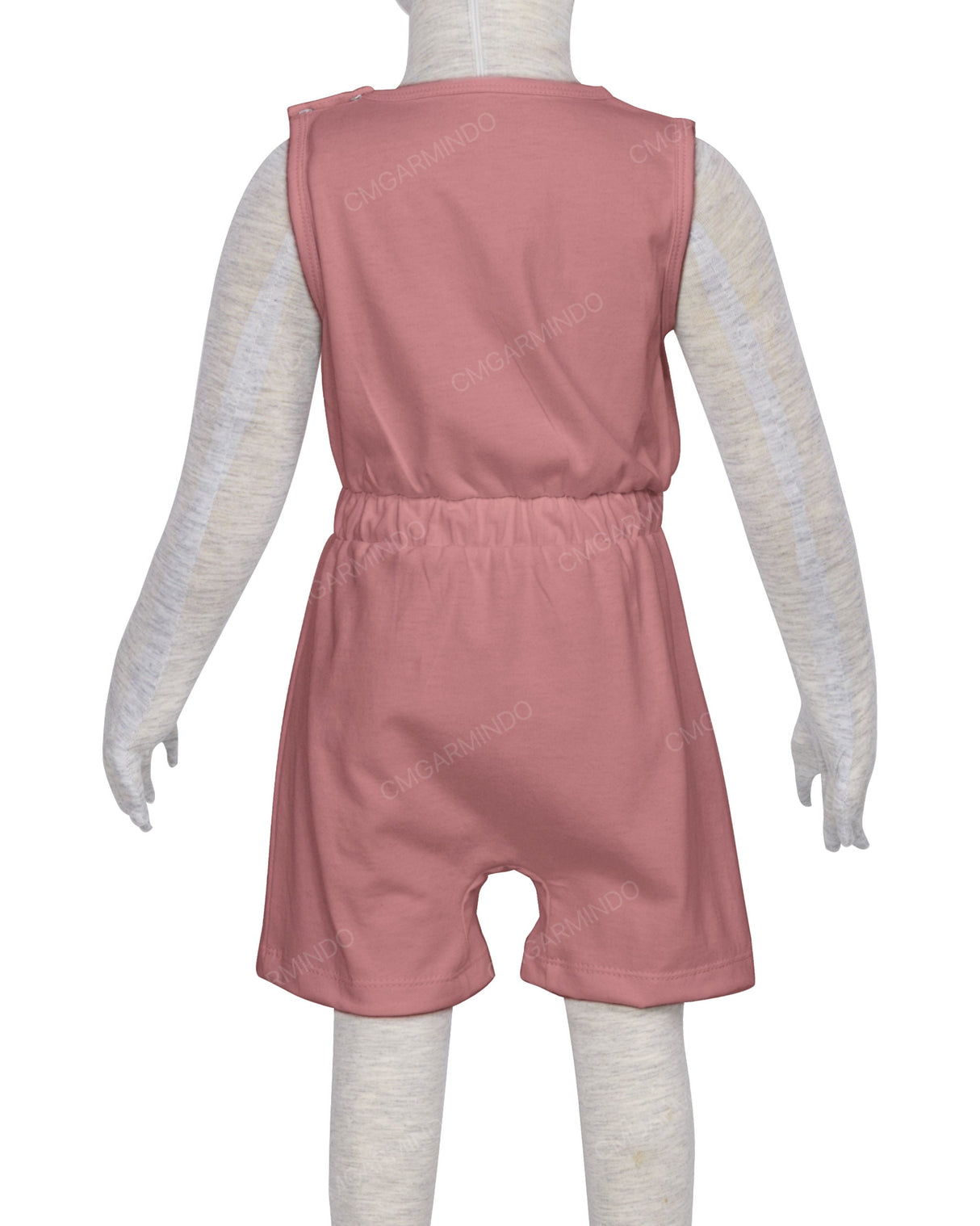 Sleeveless Crew Neck Elastic Waist Shorts Romper
