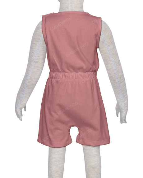 Sleeveless Crew Neck Elastic Waist Shorts Romper