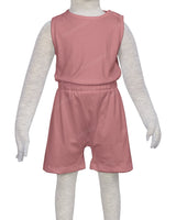 Sleeveless Crew Neck Elastic Waist Shorts Romper