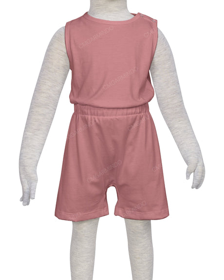 Sleeveless Crew Neck Elastic Waist Shorts Romper