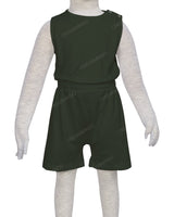 Sleeveless Crew Neck Elastic Waist Shorts Romper