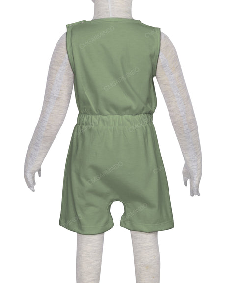 Sleeveless Crew Neck Elastic Waist Shorts Romper