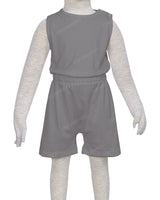 Sleeveless Crew Neck Elastic Waist Shorts Romper