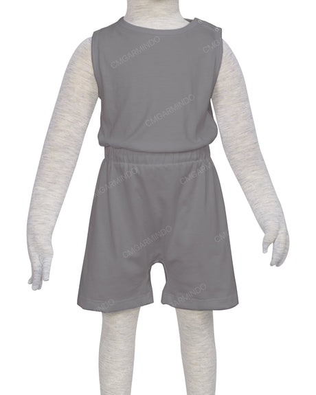 Sleeveless Crew Neck Elastic Waist Shorts Romper