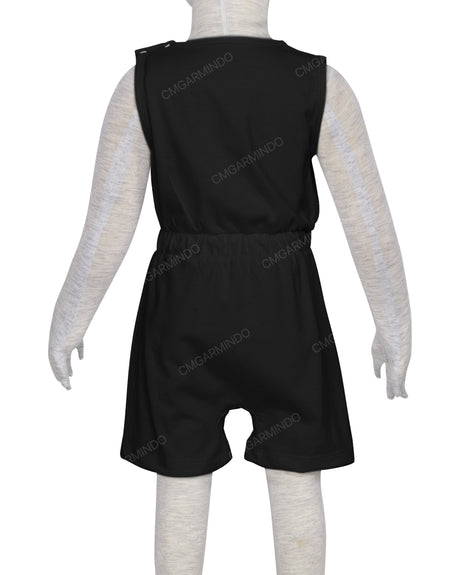 Sleeveless Crew Neck Elastic Waist Shorts Romper