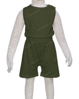 Sleeveless Crew Neck Elastic Waist Shorts Romper