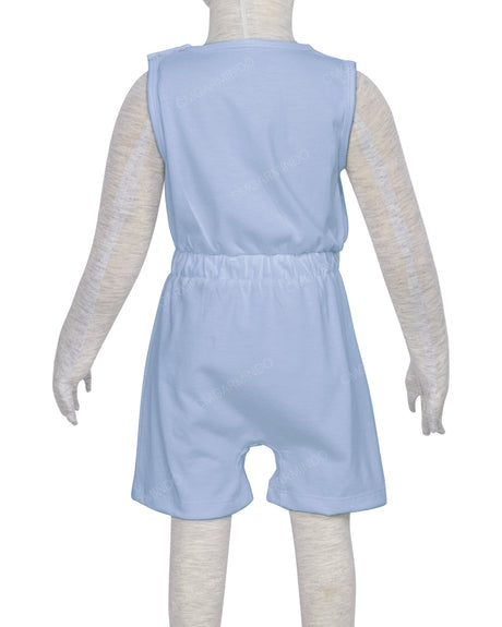 Sleeveless Crew Neck Elastic Waist Shorts Romper