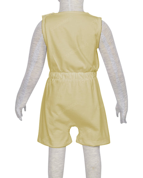 Sleeveless Crew Neck Elastic Waist Shorts Romper