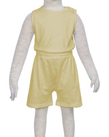 Sleeveless Crew Neck Elastic Waist Shorts Romper