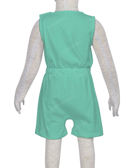 Sleeveless Crew Neck Elastic Waist Shorts Romper