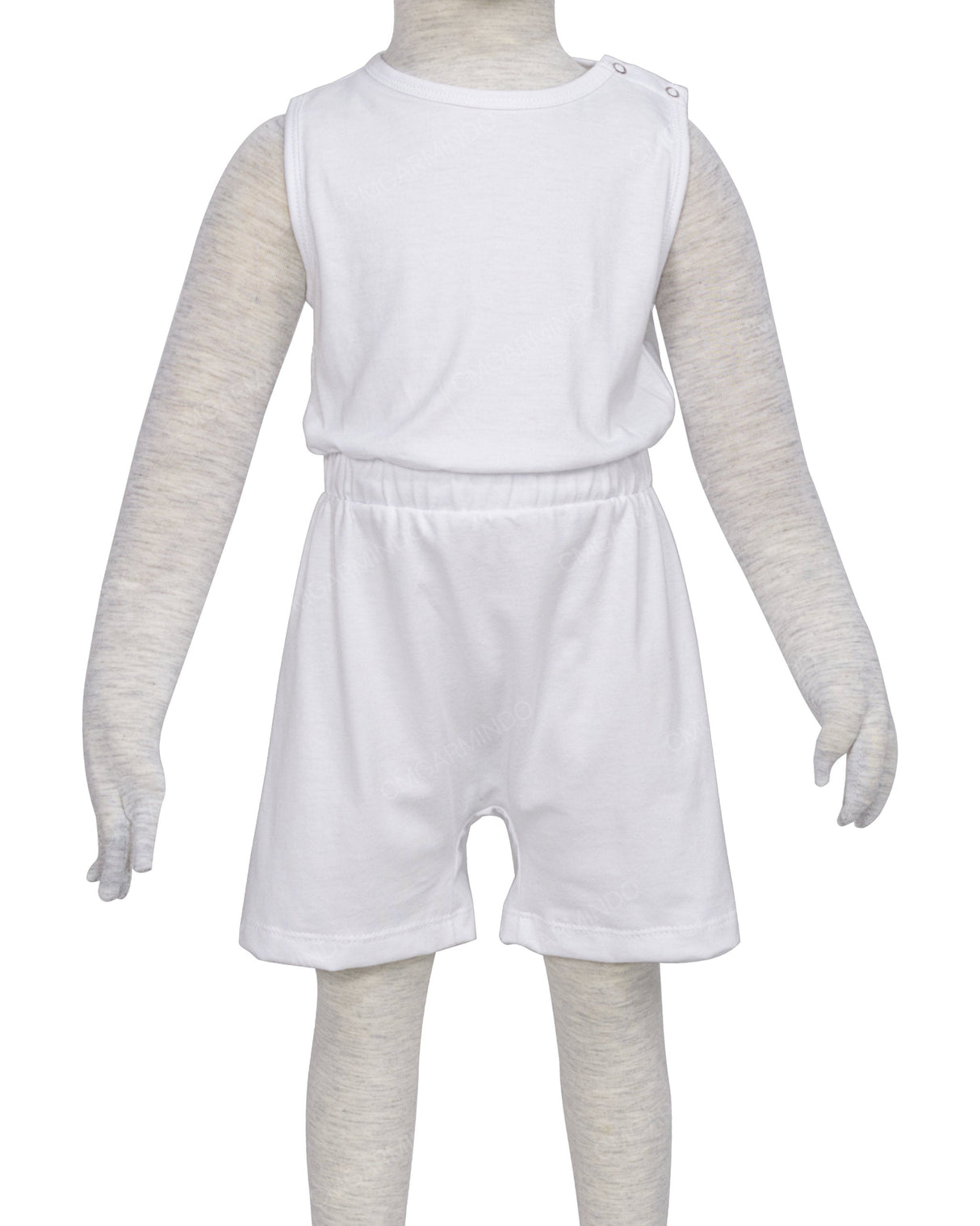Sleeveless Crew Neck Elastic Waist Shorts Romper