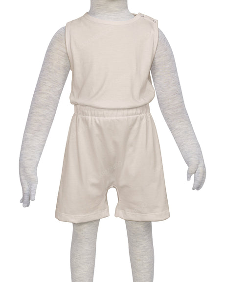 Sleeveless Crew Neck Elastic Waist Shorts Romper