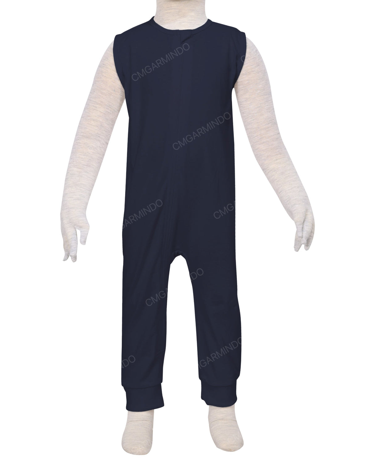 Sleeveless Zip-Up Pants Onesie