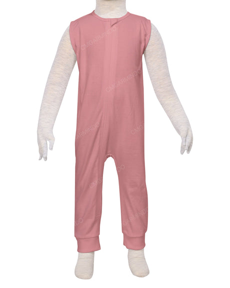 Sleeveless Zip-Up Pants Onesie