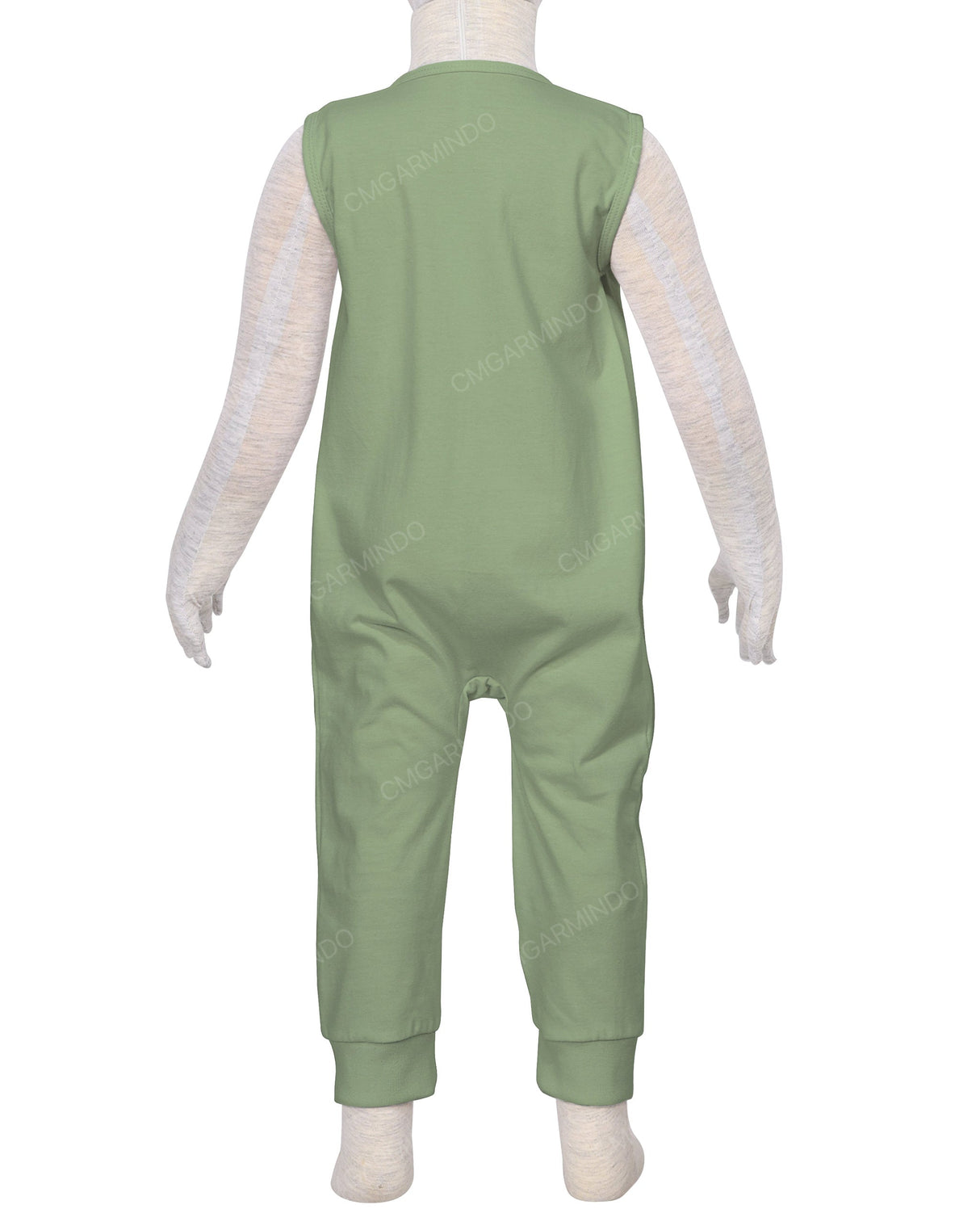 Sleeveless Zip-Up Pants Onesie